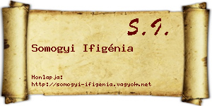 Somogyi Ifigénia névjegykártya